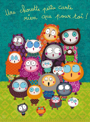 Carte petites attentions Chouette petite carte
